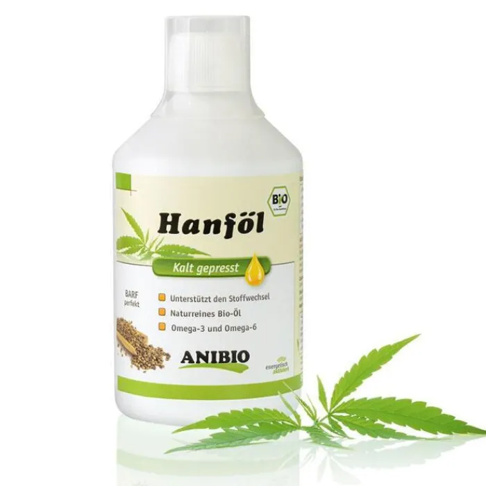 Anibio Fodertilskud> Hampefrøolie | Hanföl 500ml