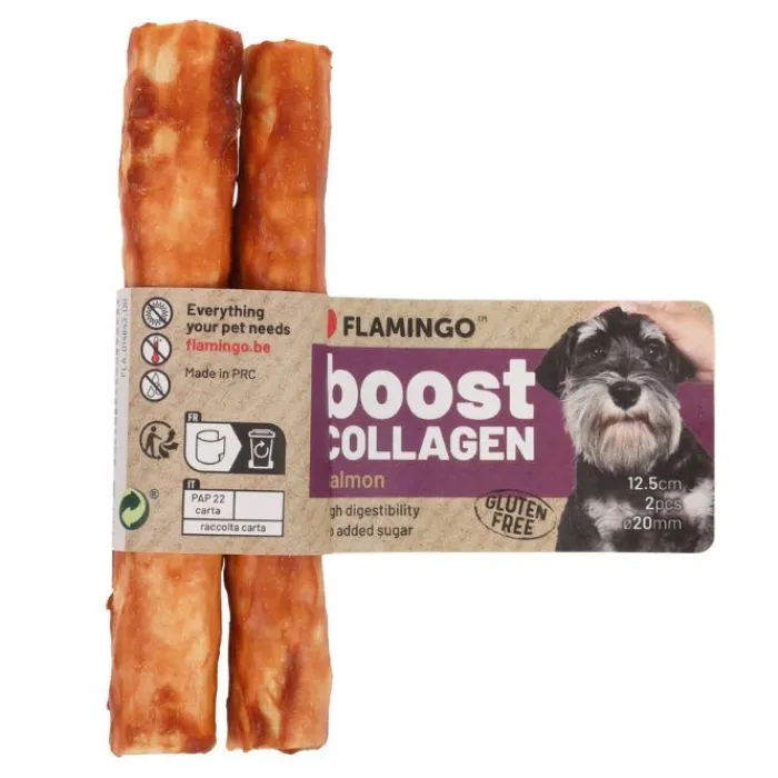 Flamingo Godbidder Og Gnaveben>Boost Sticks Med Kollagen Og Laks | 12,5 Cm