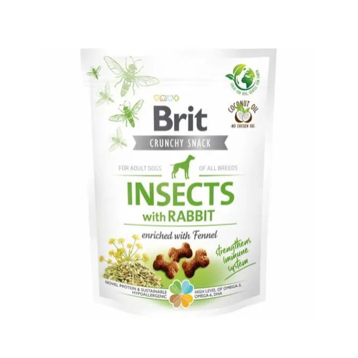 Brit Godbidder Og Gnaveben> Crunchy Snack, Insects With Rabbit | 200g