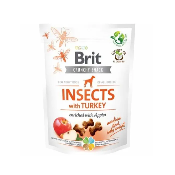 Brit Godbidder Og Gnaveben> Crunchy Snack, Insects With Turkey | 200g.