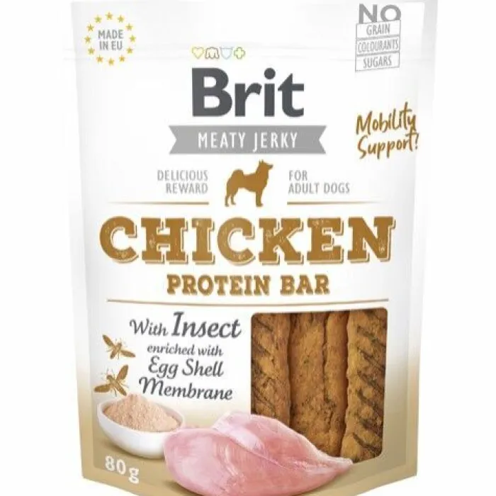 Brit Godbidder Og Gnaveben> Jerky Chicken Protein Bar | 80g