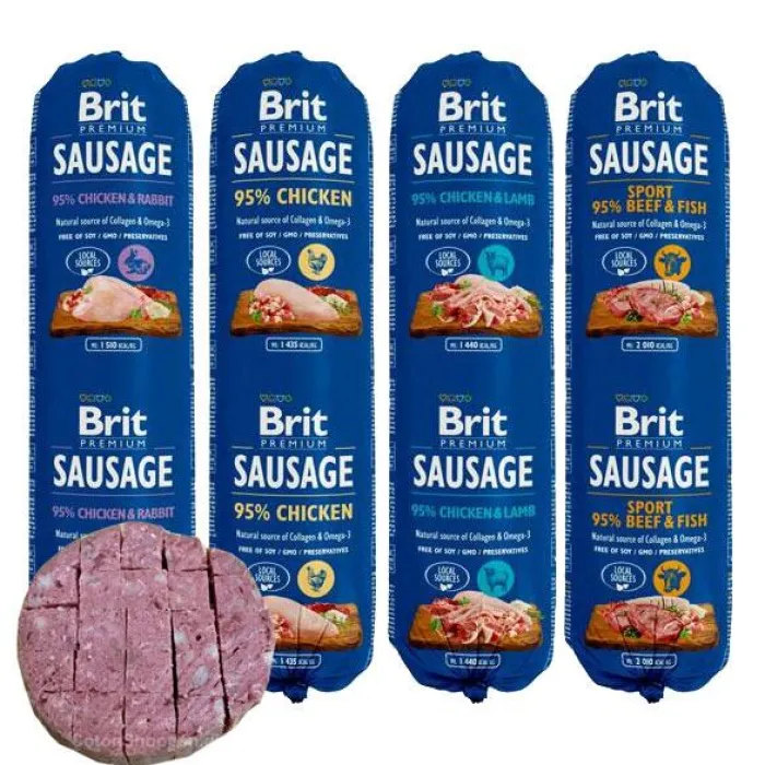 Brit Hundemad> Sausage Foderpølse | 800 G