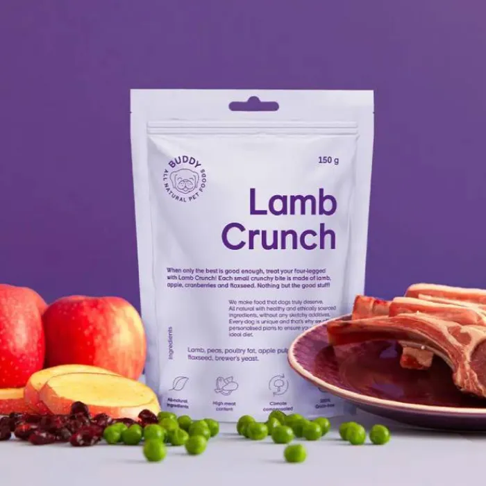 Buddy Pet Foods Godbidder Og Gnaveben> Lamb Crunch | 150g