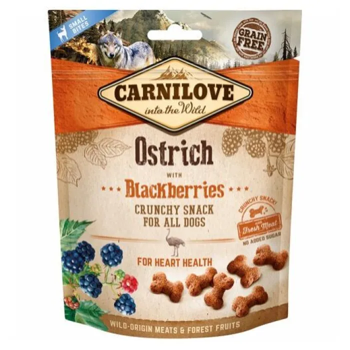 Carnilove Godbidder Og Gnaveben> Crunchy Snacks, Struds & Brombær | 200g