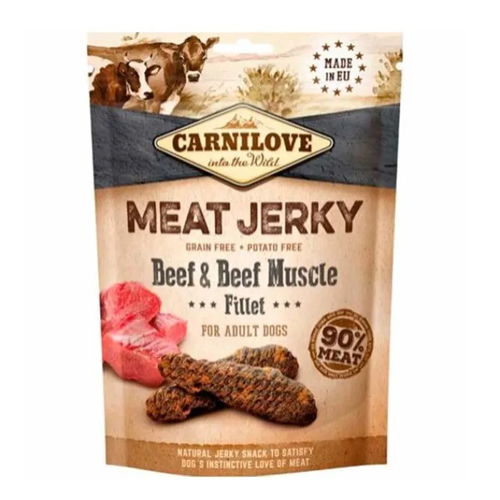 Carnilove Godbidder Og Gnaveben> Jerky Beef & Beef Muscle | 100g