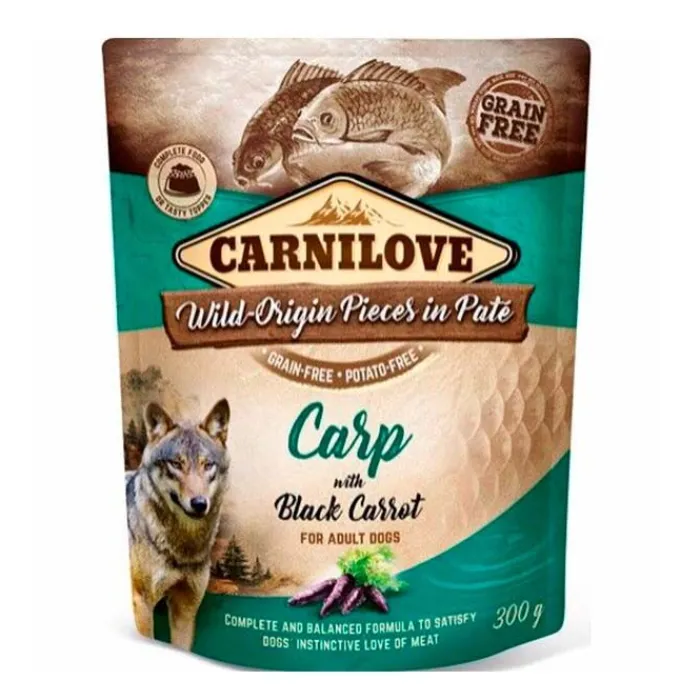 Carnilove Hundemad> Pouch Pate Carp With Black Carrot