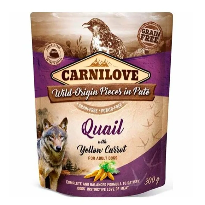 Carnilove Hundemad> Pouch Pate Quail With Yellow Carrot