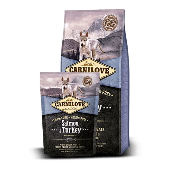 Carnilove Hvalpefoder | Hundemad> Salmon & Turkey Tørfoder | Hvalpefoder