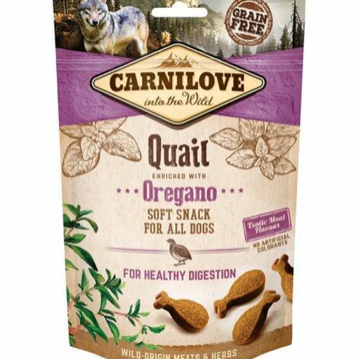 Carnilove Godbidder Og Gnaveben> Soft Snacks, Vagtel & Oregano | 200g