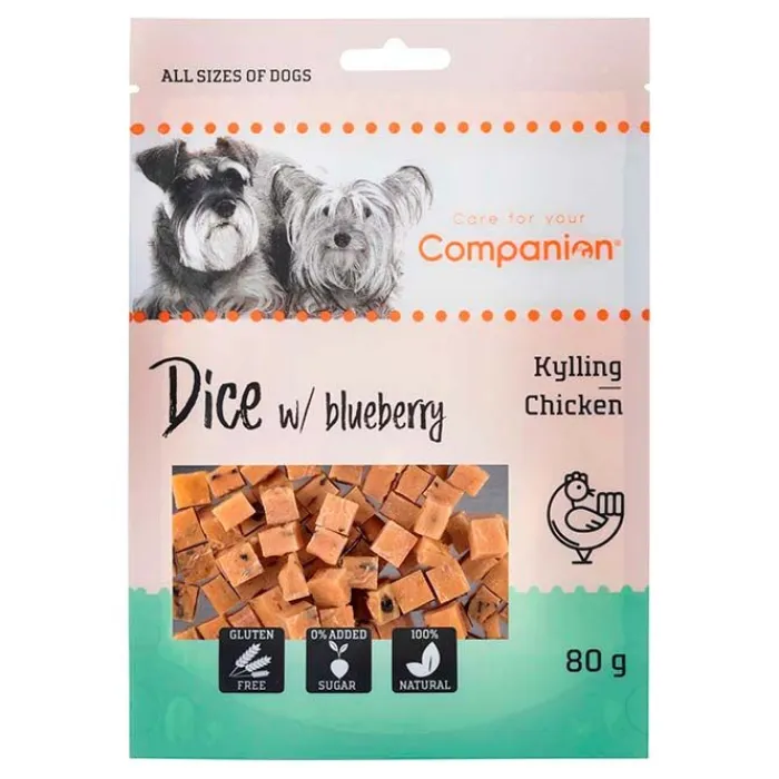 Companion Godbidder Og Gnaveben> Chicken Dice With Blueberry | 80g