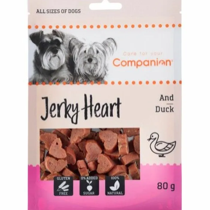 Companion Godbidder Og Gnaveben> Duck Jerky Heart | 80g