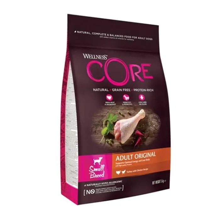 Wellness CORE Hundemad>Core Adult Original - Small Breed | Tørfoder