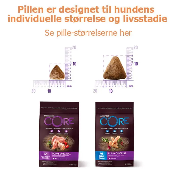 Wellness CORE Hvalpefoder | Hundemad>CORE Puppy Original - Large Breed | Tørfoder