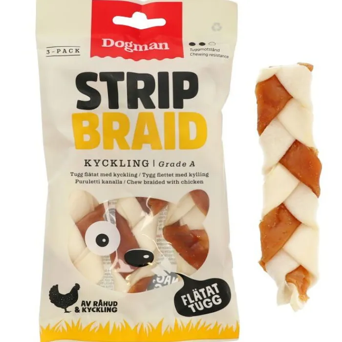 Dogman Godbidder Og Gnaveben> Chicken Strip Braid | 3 Stk.