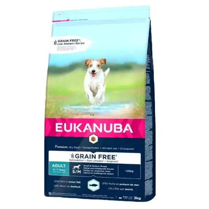 EUKANUBA Hundemad> Grain Free Adult - Small Medium Breed | Tørfoder