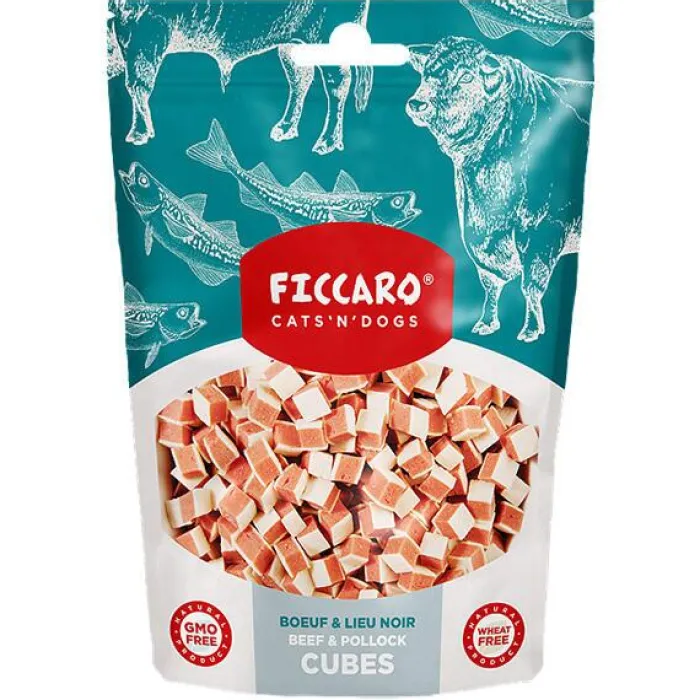 Ficcaro Hvalpegodbidder Og Gnaveben | Godbidder Og Gnaveben> Beef & Pollock Cubes