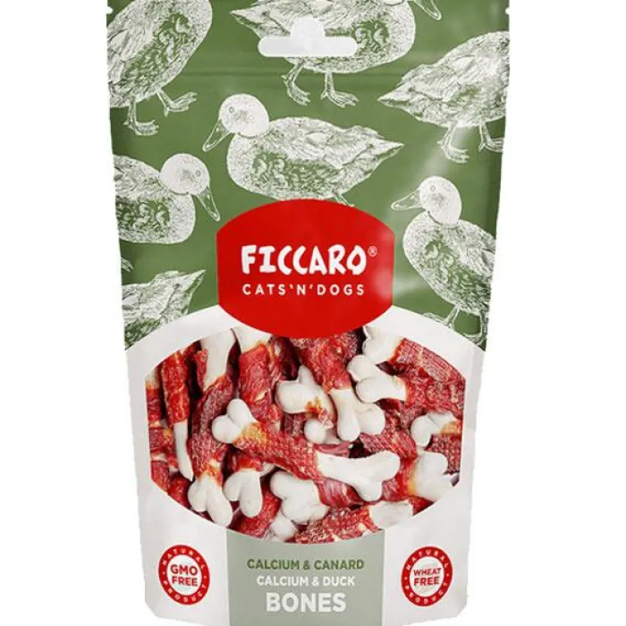 Ficcaro Hvalpegodbidder Og Gnaveben | Godbidder Og Gnaveben> Calcium & Duck Bones | 100g