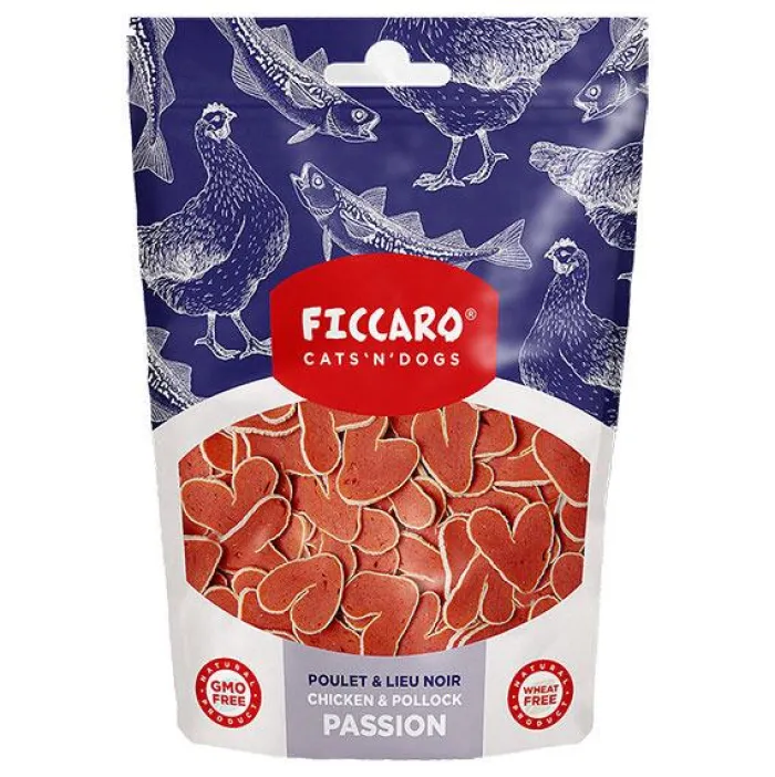 Ficcaro Hvalpegodbidder Og Gnaveben> Chicken & Pollock Passion | 100g