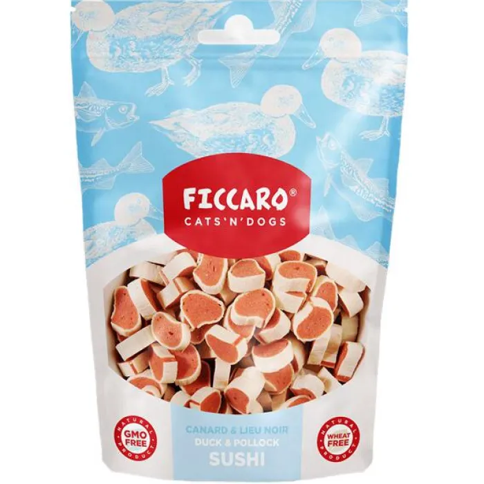 Ficcaro Hvalpegodbidder Og Gnaveben> Duck & Pollock Sushi 100g