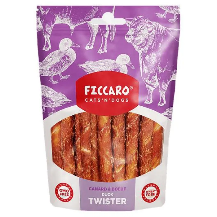 Ficcaro Hvalpegodbidder Og Gnaveben | Godbidder Og Gnaveben> Duck Twister | 100g