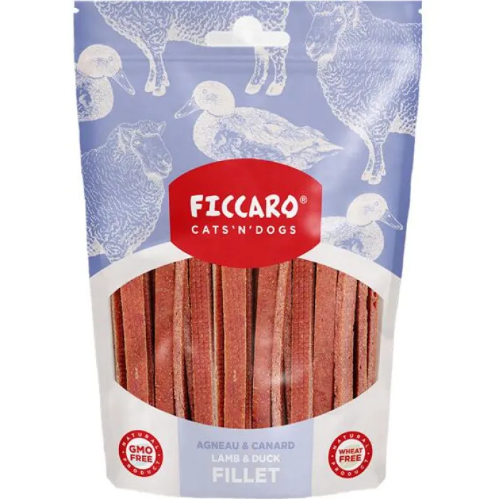 Ficcaro Hvalpegodbidder Og Gnaveben> Lamb & Duck Fillet 100g