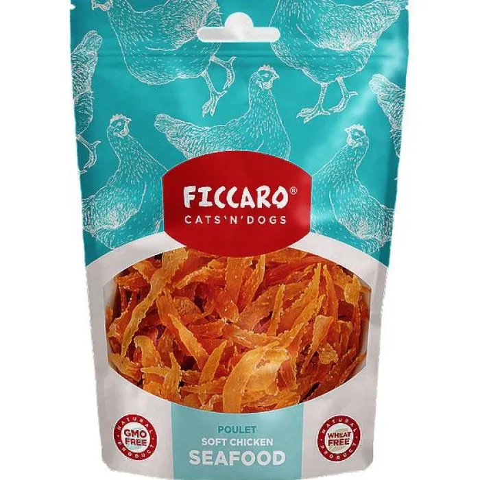 Ficcaro Hvalpegodbidder Og Gnaveben | Godbidder Og Gnaveben> Soft Chicken Seafood | 100g