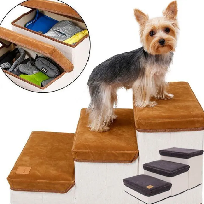 DogLemi Hundetrapper & Hunderamper>Foldbar Hundetrappe Med Opbevaring