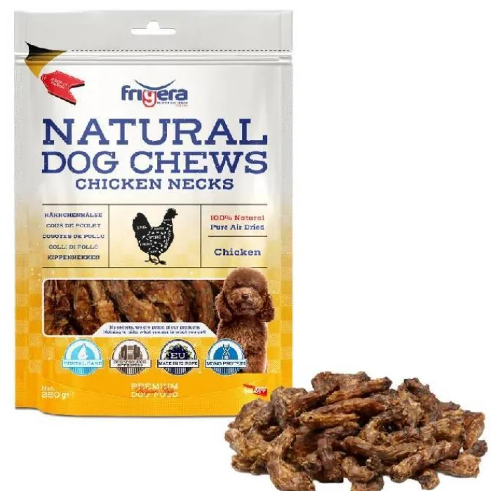 Frigera Godbidder Og Gnaveben> Natural Dog Chews Kyllingehals | 250g