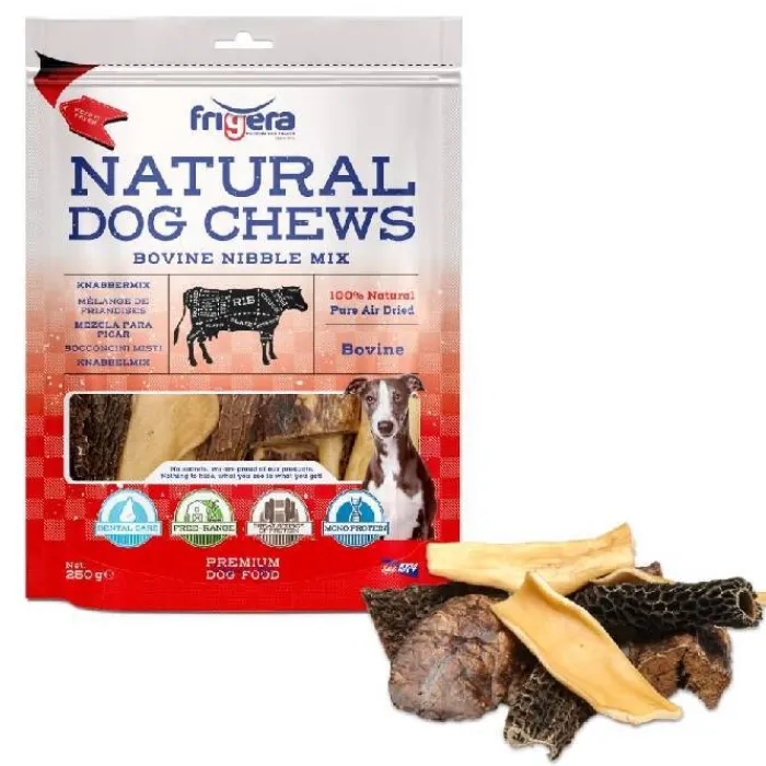 Frigera Godbidder Og Gnaveben> Natural Dog Chews Okse Nibble Mix | 250g