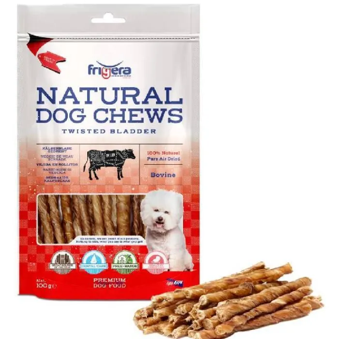 Frigera Godbidder Og Gnaveben> Natural Dog Chews Okseblære | 100g