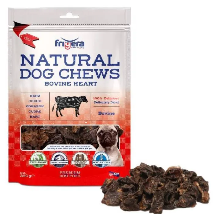 Frigera Godbidder Og Gnaveben> Natural Dog Chews Oksehjerter | 250g