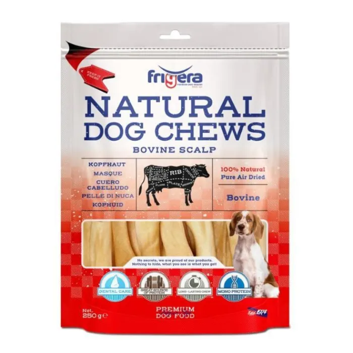 Frigera Godbidder Og Gnaveben> Natural Dog Chews Oksehovedbund | 250g