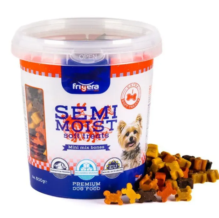 Frigera Godbidder Og Gnaveben> Semi-Moist Soft Mini Mix Bones | 500g