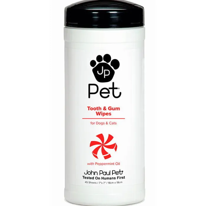 John Paul Pet Hundeshampoo Og Hundebalsam | Mund-, Øre- Og Øjenpleje> | Tooth & Gum Pet Wipes