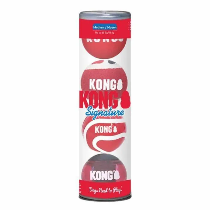 KONG Kong Hundelegetøj | Bolde> Signature Balls 4 Stk.