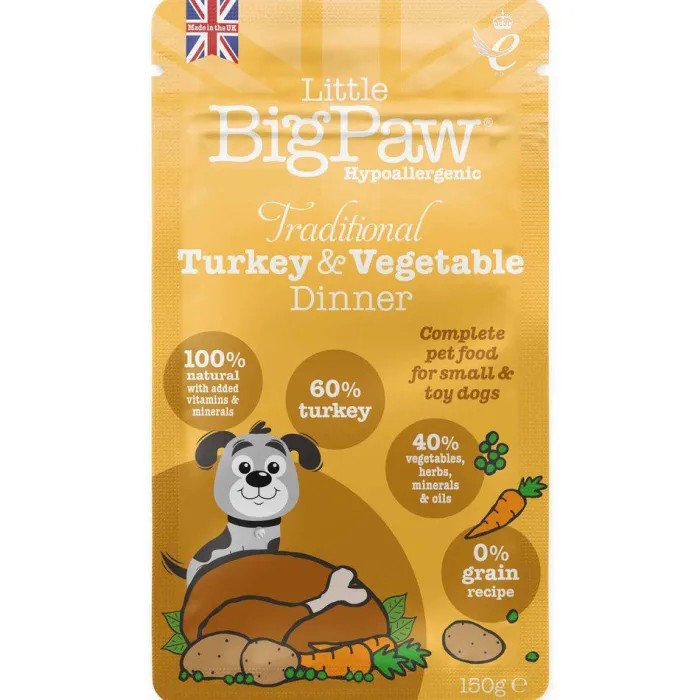 Little Big Paw Hvalpefoder | Hundemad> Traditional Turkey & Vegetable Dinner