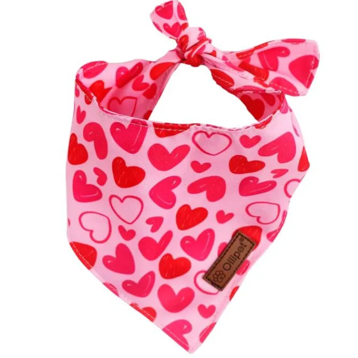 Ollipet Hundetøj | Ollipet City Lux> City Lux Bandana | Hearts Of Love