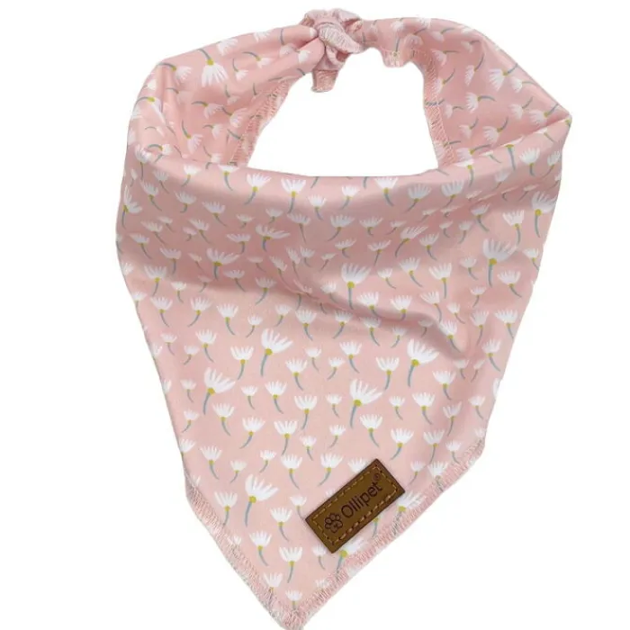 Ollipet Hundetøj | Ollipet City Lux> City Lux Bandana | Lyserød M. Blomster