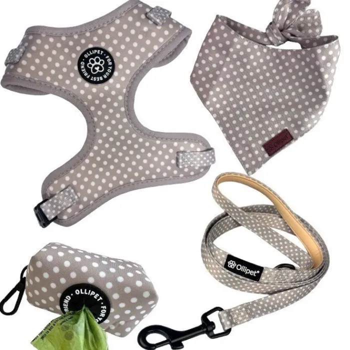 Cotonshoppen Hundeseler | Ollipet City Lux>Ollipet City Lux Selesæt | Cute Little Dots Z1