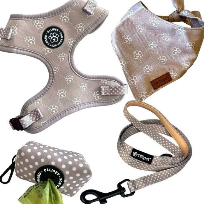 Cotonshoppen Hundeseler | Ollipet City Lux>Ollipet City Lux Selesæt | Olli Paws / Cute Little Dots Z1