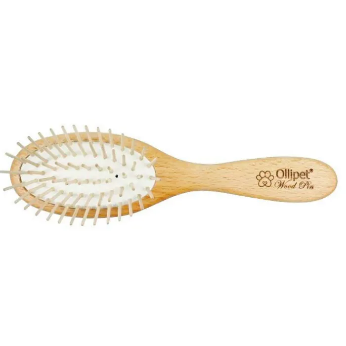 Ollipet Pelsplejeredskaber> Exclusive Wood Pin Brush | Small