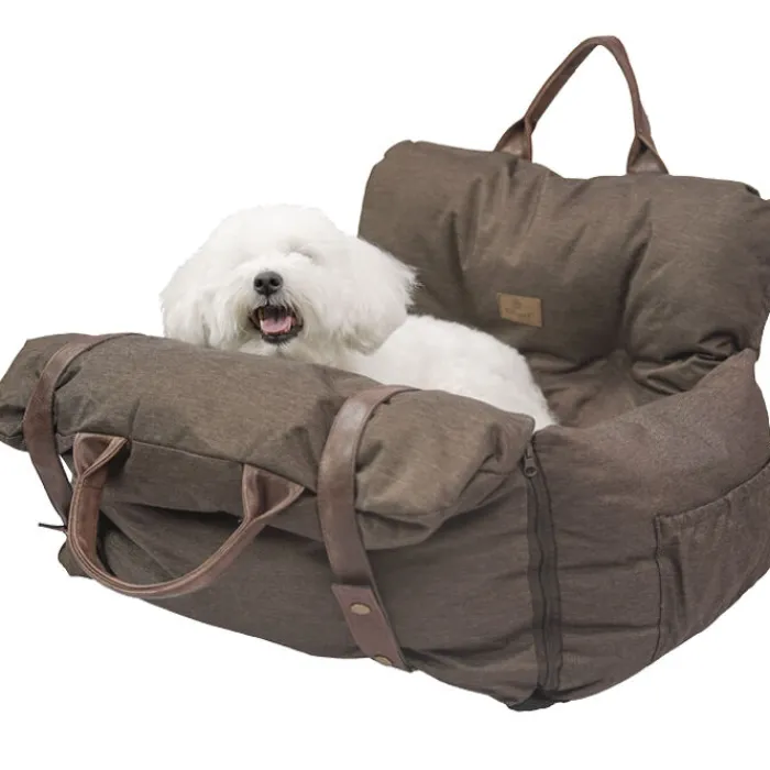 Ollipet Biltransport Af Hund> Karma Deluxe Autokurv 2i1 | Khaki