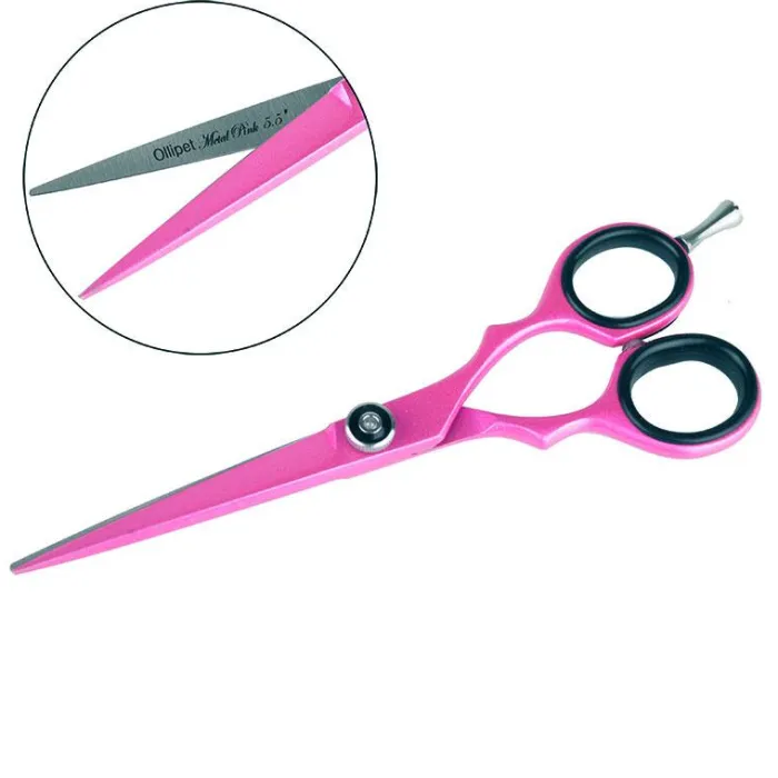 Ollipet Pelsplejeredskaber> Metal Pink Groomingsaks | 5,5"