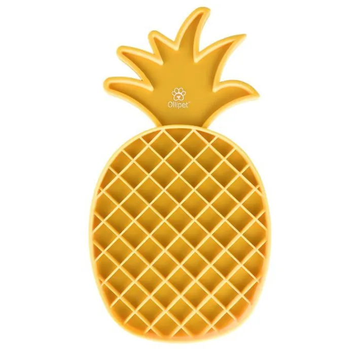 Ollipet Snusemåtter/Slikkeplader | Madskål Og Vandskål> Pineapple Slikkemåtte