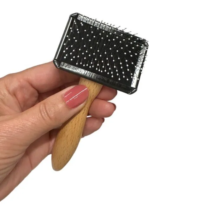 Ollipet Pelsplejeredskaber> Professional Slicker Brush | Med Dupper