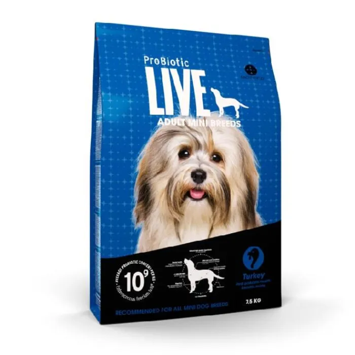 ProBiotic LIVE Hundefoder Hundemad>ProBiotic LIVE Mini Breeds Adult Kalkun | Tørfoder