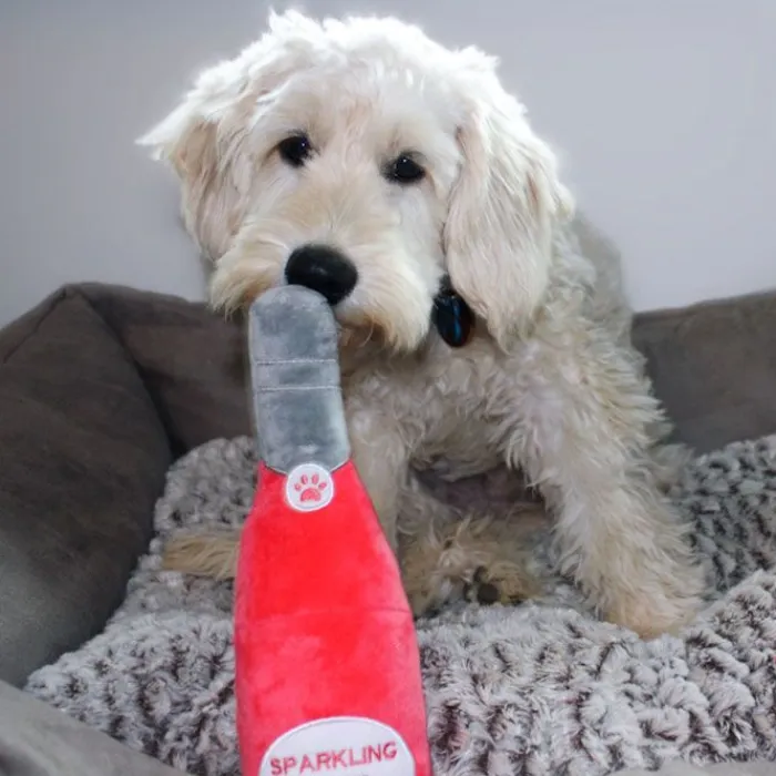 Ollipet Ollipet Hundelegetøj | Plyslegetøj Til Hunde>Rose Sparkling Plysflaske