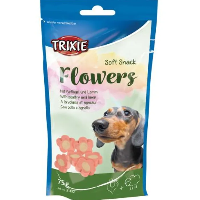 Trixie Hvalpegodbidder Og Gnaveben | Godbidder Og Gnaveben> Flowers Light - Lam Og Kylling 75g