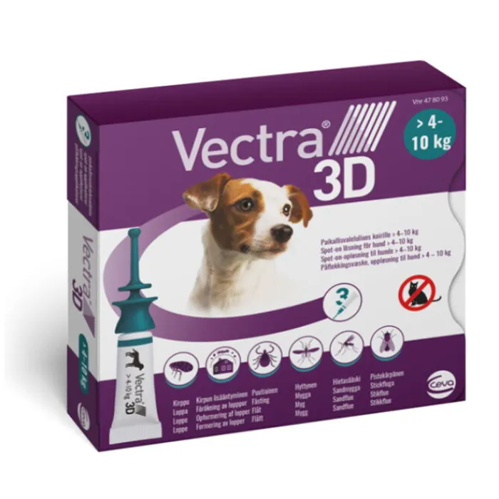 Vectra 3D Helse Til Hunde> Hund, 3 Pipetter