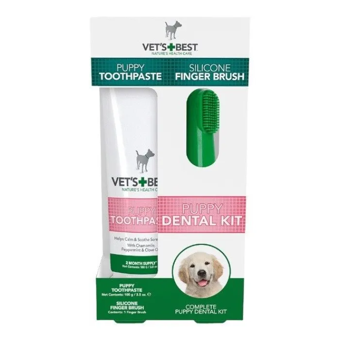 Vets Best Mund-, Øre- Og Øjenpleje>Vet's Best Puppy Dental Kit